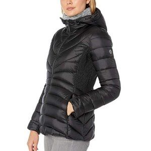 Bernardo Fashions EcoPlume Hooded Packable Puffer